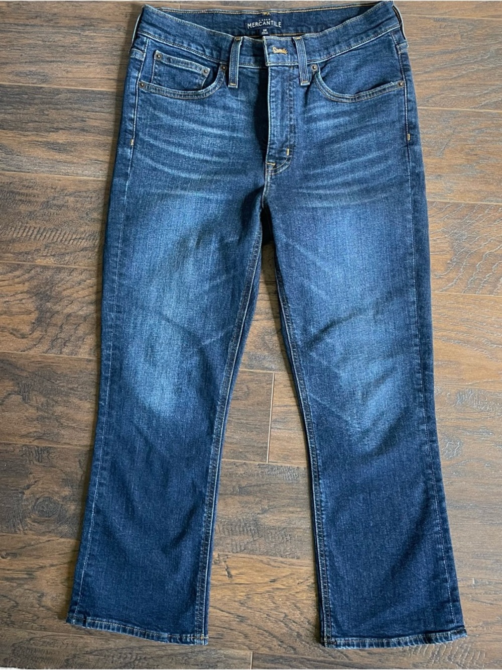 J.Crew‎ Mercantile Classic Straight Jeans in Dark Blue Wash